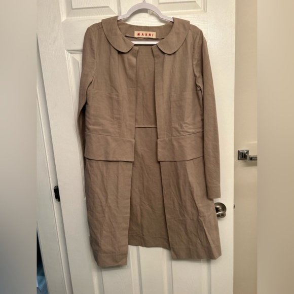 Marni Jackets & Blazers - Marni 100% Linen Long Cardigan
